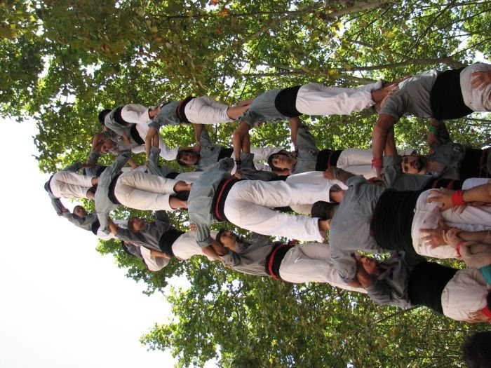 Castell, human tower, Catalonia, Spain