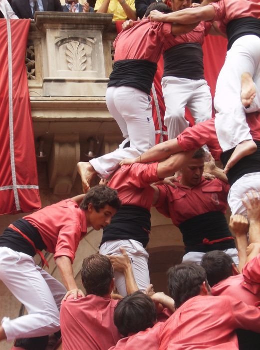 Castell, human tower, Catalonia, Spain
