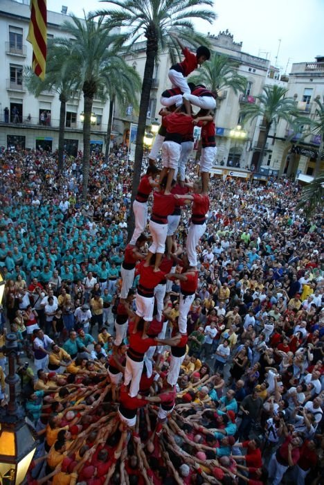 Castell, human tower, Catalonia, Spain