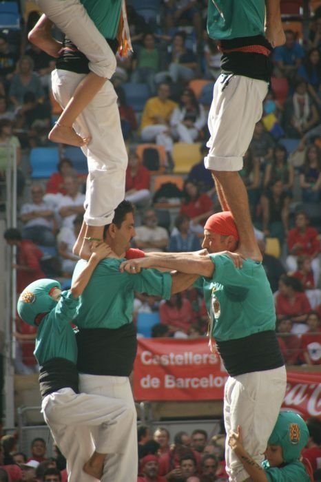 Castell, human tower, Catalonia, Spain