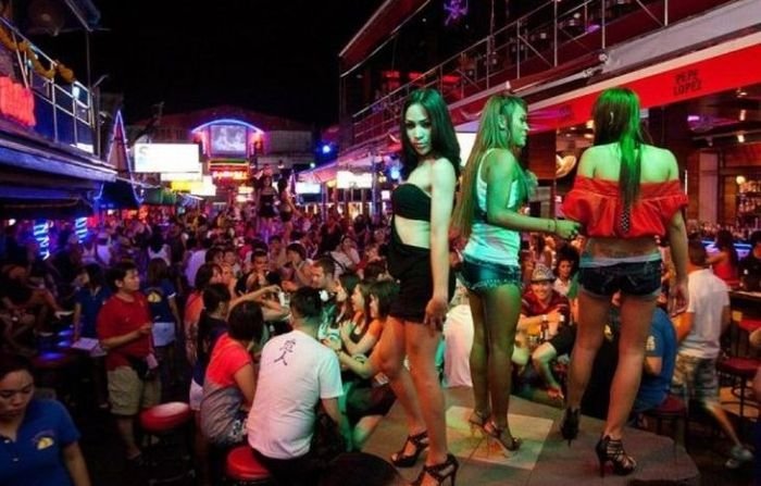 Red light district in Patong, Thailand