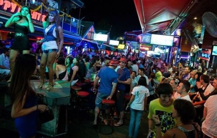 Red light district in Patong, Thailand