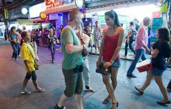 Red light district in Patong, Thailand