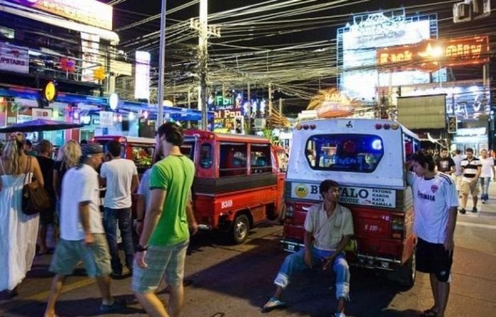 Red light district in Patong, Thailand