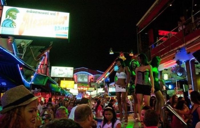 Red light district in Patong, Thailand