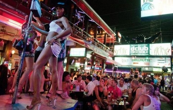 Red light district in Patong, Thailand