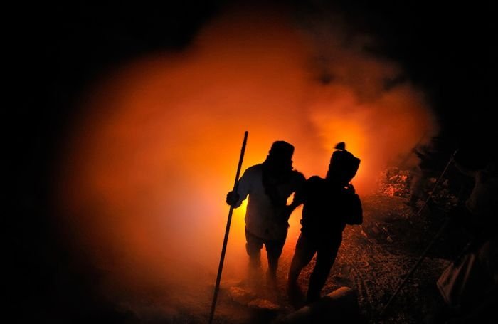 Kawah Ijen at night by Olivier Grunewald