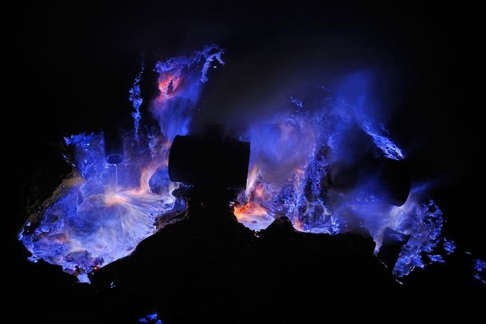 Kawah Ijen at night by Olivier Grunewald