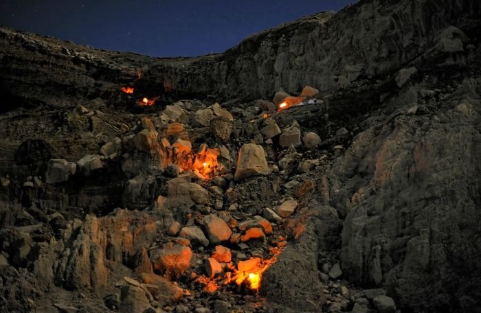 Kawah Ijen at night by Olivier Grunewald