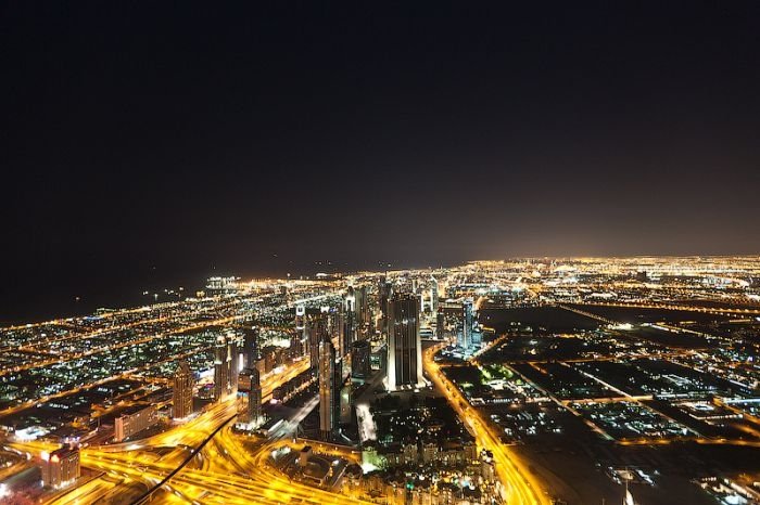 Dubai at night, United Arab Emirates