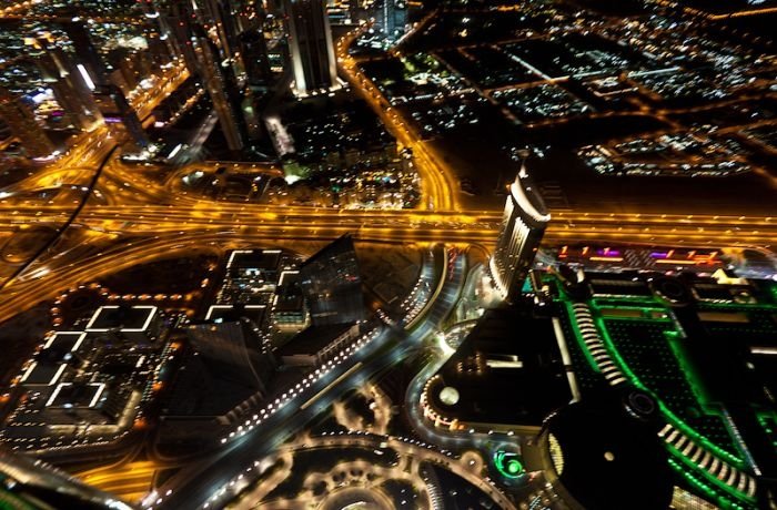 Dubai at night, United Arab Emirates