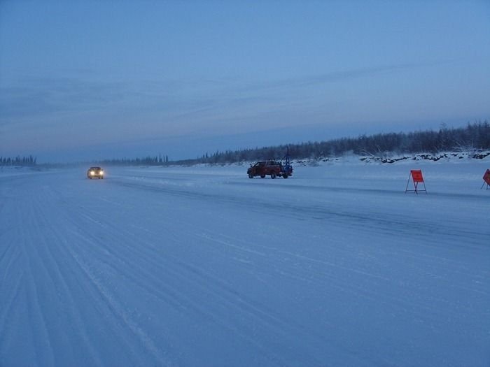 Ice road to Tuktoyaktuk, Canada