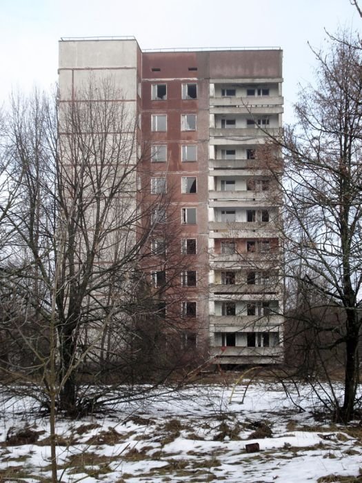 Chernobyl in winter, Pripyat, Kiev Oblast, Ukraine