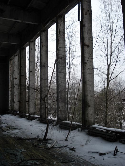 Chernobyl in winter, Pripyat, Kiev Oblast, Ukraine