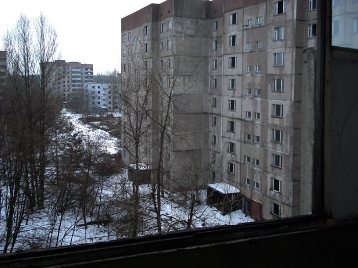 Chernobyl in winter, Pripyat, Kiev Oblast, Ukraine