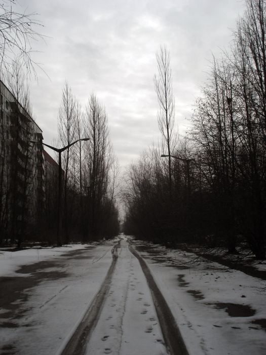 Chernobyl in winter, Pripyat, Kiev Oblast, Ukraine