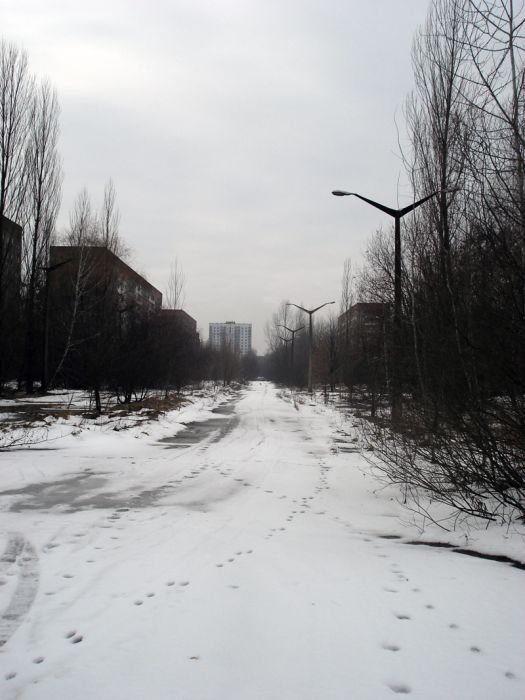 Chernobyl in winter, Pripyat, Kiev Oblast, Ukraine