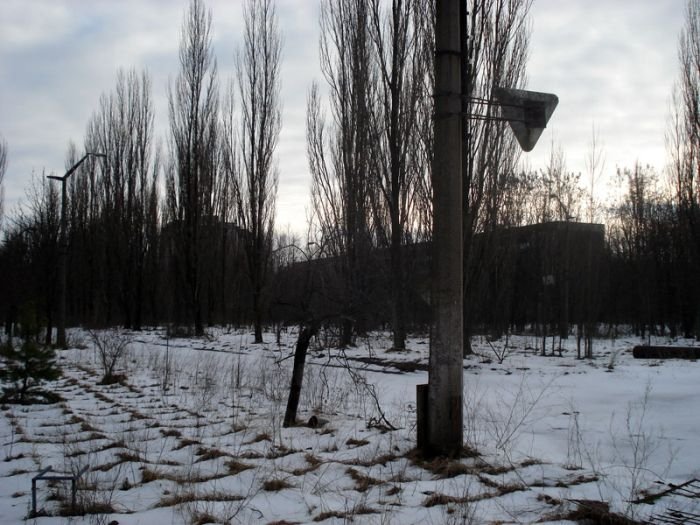 Chernobyl in winter, Pripyat, Kiev Oblast, Ukraine