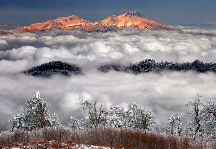 mountains in winter