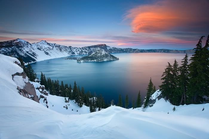 mountains in winter