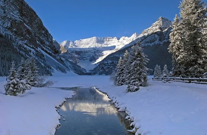 mountains in winter