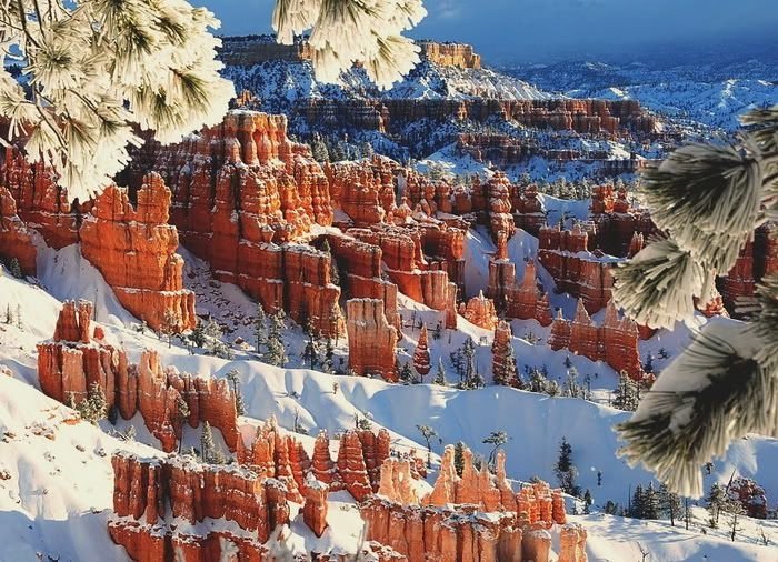 mountains in winter