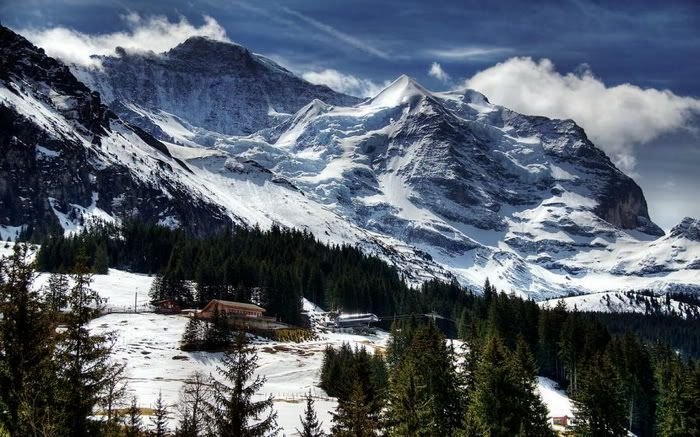 mountains in winter