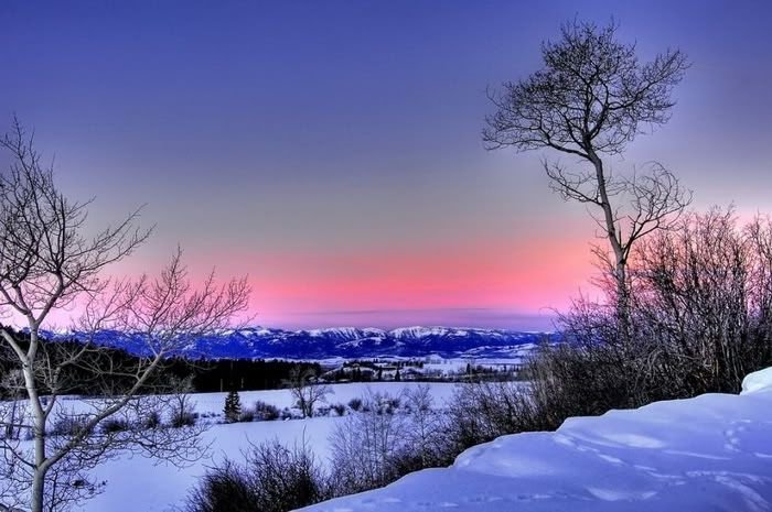 mountains in winter