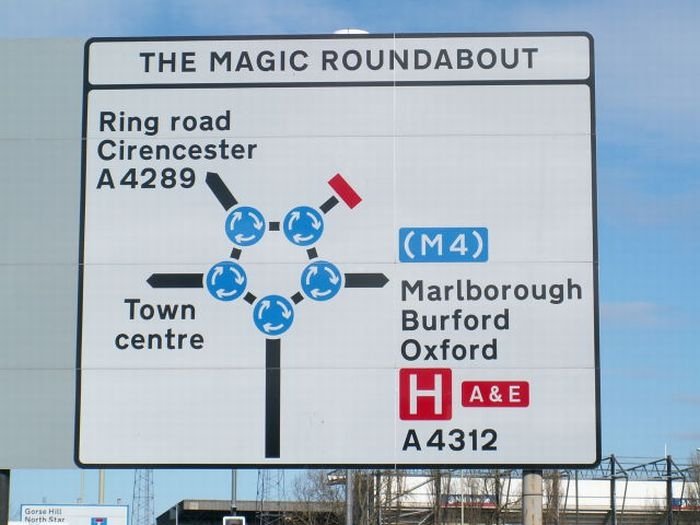 Magic roundabout, Swindon, England, United Kingdom