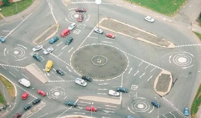 Magic roundabout, Swindon, England, United Kingdom