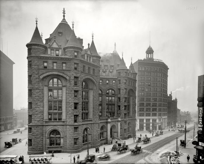 History: Black and white city photography, United States