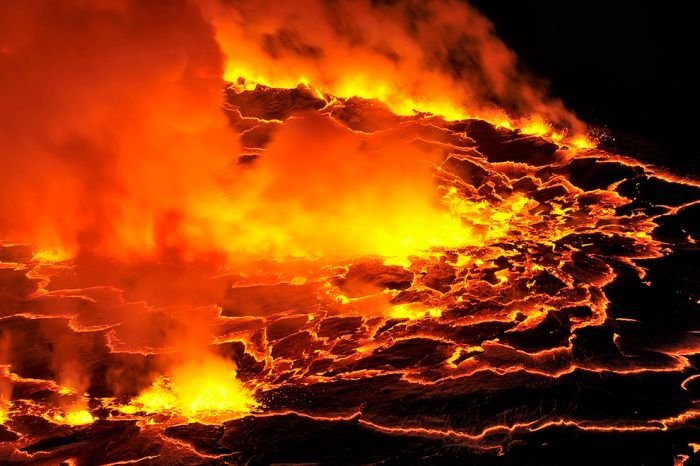 Nyiragongo Crater, Virunga National Park, Democratic Republic of the Congo