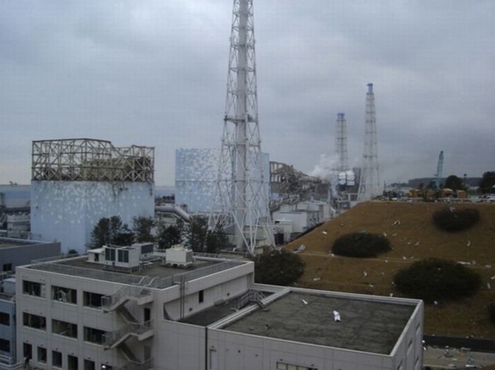 Damaged Fukushima I nuclear power plant, Okuma, Futaba District, Fukushima Prefecture, Japan