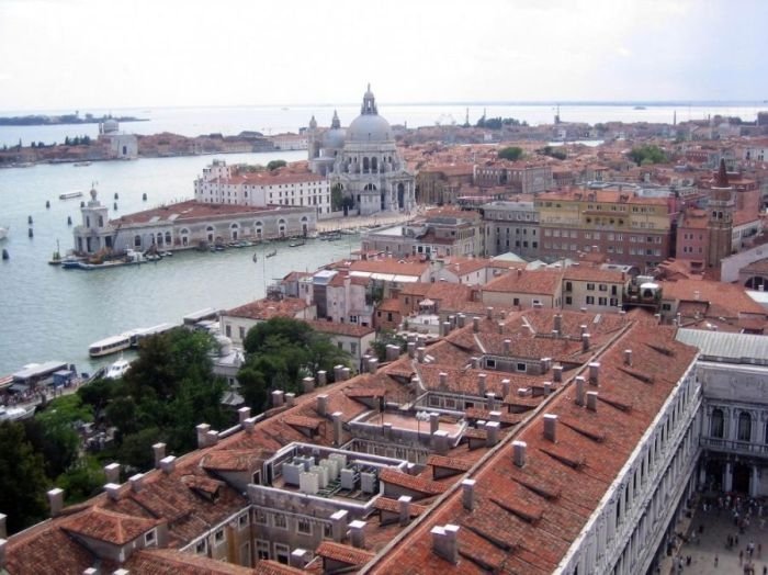 Bird's-eye view of Venice, Italy