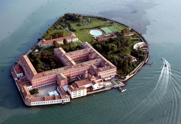 Bird's-eye view of Venice, Italy