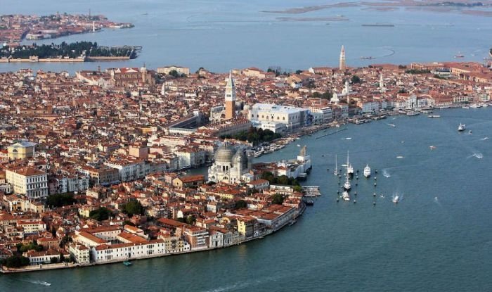 Bird's-eye view of Venice, Italy