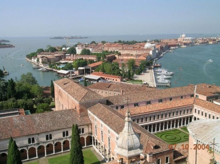 Bird's-eye view of Venice, Italy