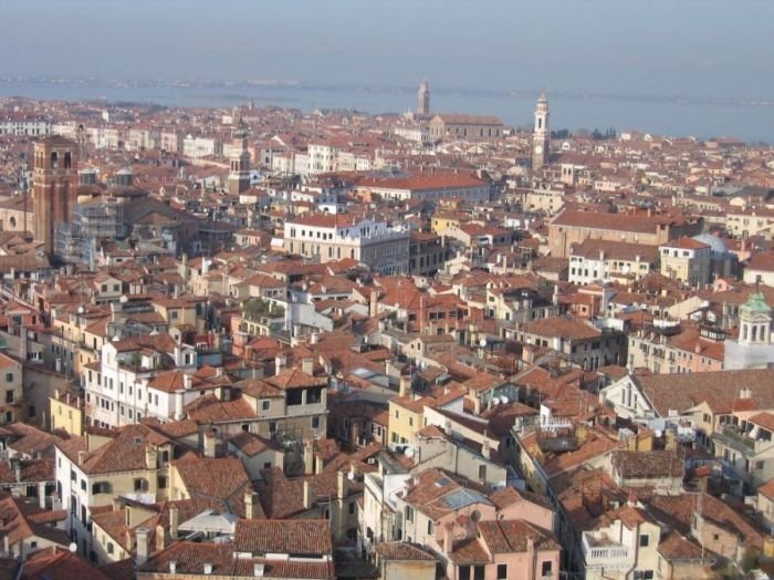 Bird's-eye view of Venice, Italy