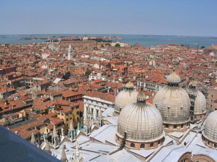 Bird's-eye view of Venice, Italy