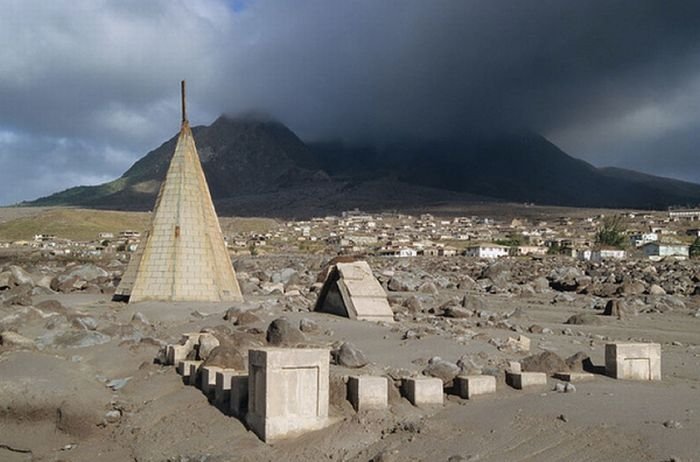 Photos of exclusion zone, Montserrat, Leeward Islands, Caribbean Sea