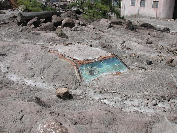 Photos of exclusion zone, Montserrat, Leeward Islands, Caribbean Sea