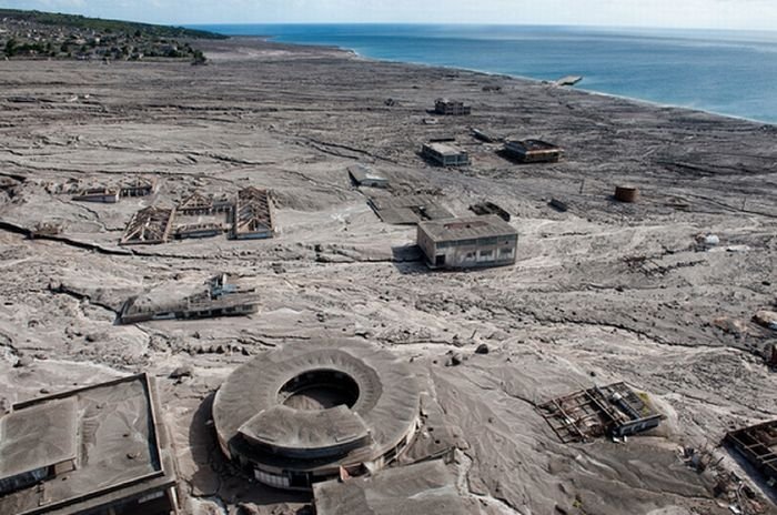 Photos of exclusion zone, Montserrat, Leeward Islands, Caribbean Sea