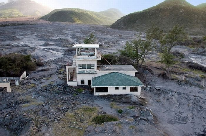 Photos of exclusion zone, Montserrat, Leeward Islands, Caribbean Sea