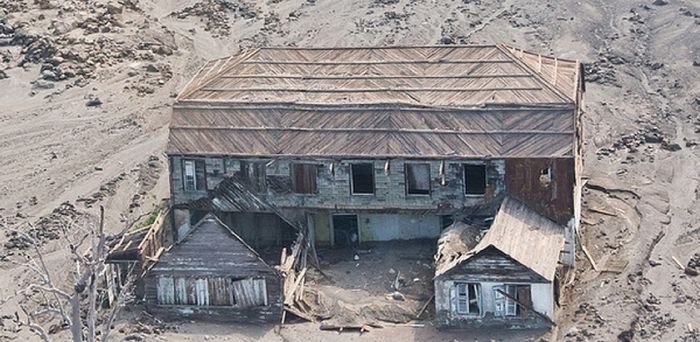 Photos of exclusion zone, Montserrat, Leeward Islands, Caribbean Sea