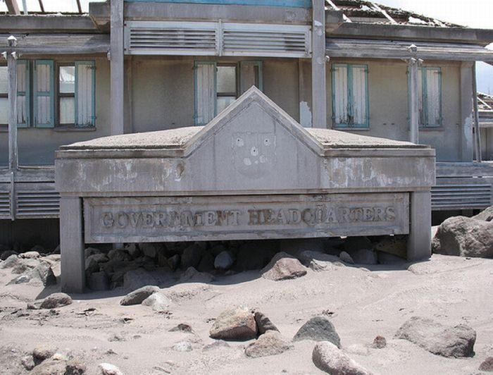 Photos of exclusion zone, Montserrat, Leeward Islands, Caribbean Sea