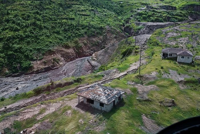 Photos of exclusion zone, Montserrat, Leeward Islands, Caribbean Sea