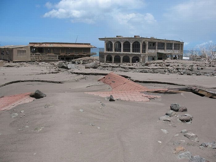 Photos of exclusion zone, Montserrat, Leeward Islands, Caribbean Sea