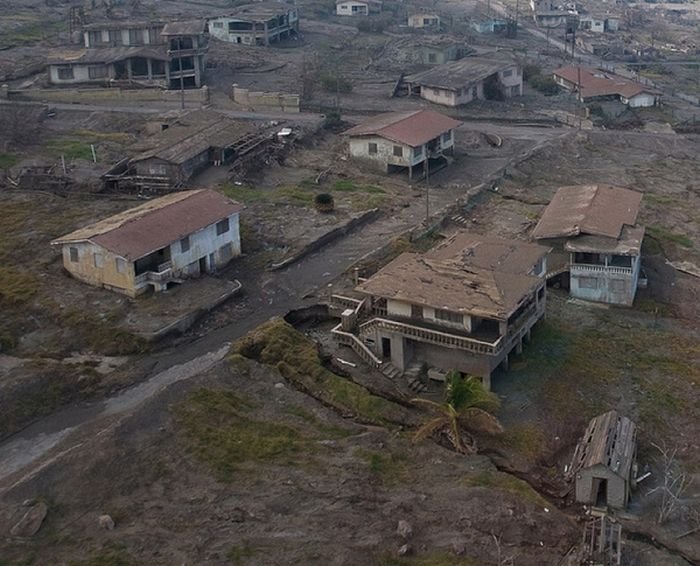 Photos of exclusion zone, Montserrat, Leeward Islands, Caribbean Sea