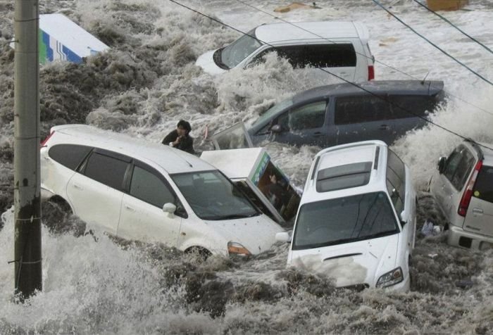 Toya Chiba, reporter survived the tsunami, Kamaishi port, Japan