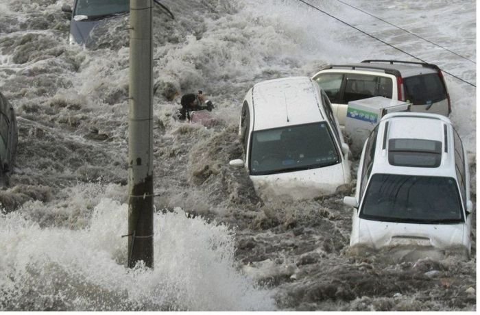 Toya Chiba, reporter survived the tsunami, Kamaishi port, Japan